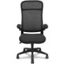 FORÖL Opti524 Silla de oficina con brazos abatibles y mecanismo basculante, Negro